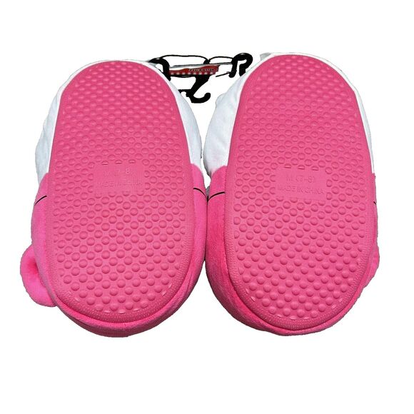 SANRIO HELLO KITTY SLIPPERS PINK WHITE WOMENS SIZE 7-8 New - Picture 2 of 2